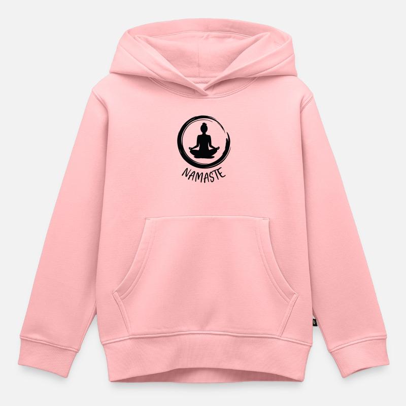 Yoga / Namaste - Sweat Premium à capuche enfant bio - rose
