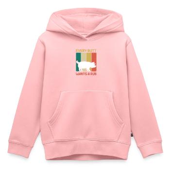 Jeder Po Will Seine Berührung Und Zuneigung - Kinder Premium Organic Hoodie - Rosa - Vorne - AI Model Kid Female (0cm)