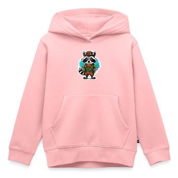Lederhosen / Animal / Traditional costume / Tradition / Raccoon - Kids Premium Organic Hoodie - rose - Front - AI Model Kid Female (0cm)