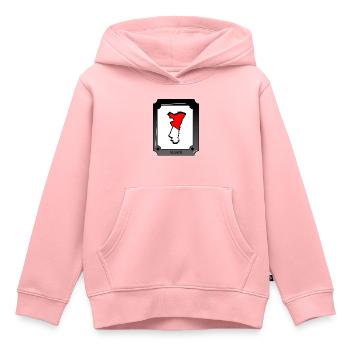 Carte Alsace - Sweat Premium à capuche enfant bio - rose - Devant - AI Model Kid Female (0cm)
