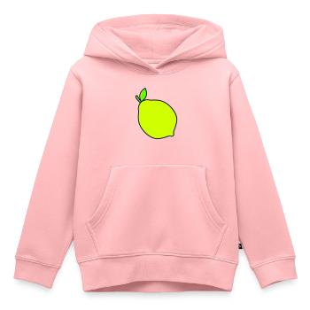 citron - Sweat Premium à capuche enfant bio - rose - Devant - AI Model Kid Female (0cm)