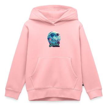 Surfing Paradise - Kinder Premium Organic Hoodie - Rosa - Vorne - AI Model Kid Female (0cm)