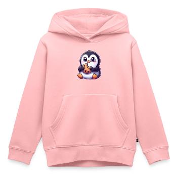Pinguin Cookie Süßer Nachtisch Keks - Kinder Premium Organic Hoodie - Rosa - Vorne - AI Model Kid Female (0cm)