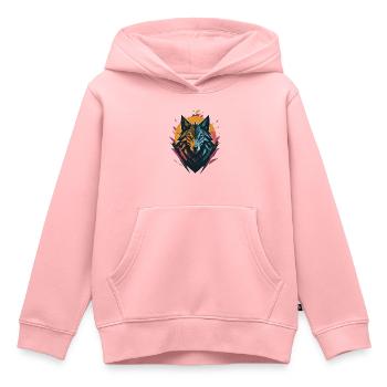 Night wolf - Kids Premium Organic Hoodie - rose - Front - AI Model Kid Female (0cm)