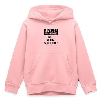 Hockey sur glace Hockey sur glace Hockey sur glace - Sweat Premium à capuche enfant bio - rose - Devant - AI Model Kid Female (0cm)