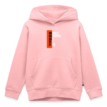 Normale Kartoffel auf die eins. Spruch Em2024 - Kinder Premium Organic Hoodie - Rosa - Vorne - AI Model Kid Female (0cm)