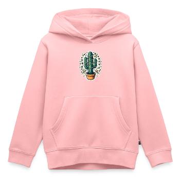 Kaktus - Kinder Premium Organic Hoodie - Rosa - Vorne - AI Model Kid Female (0cm)