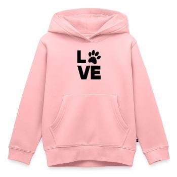 pfote love - Kinder Premium Organic Hoodie - Rosa - Vorne - AI Model Kid Female (0cm)