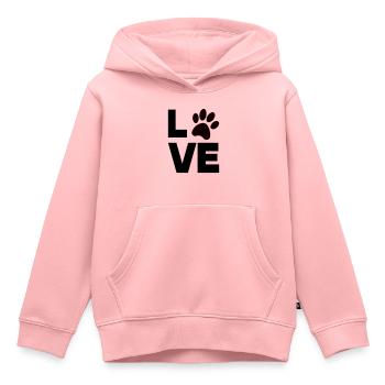 pfote love - Kinder Premium Organic Hoodie - Rosa - Vorne - AI Model Kid Female (0cm)