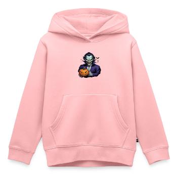 Halloween - Vampir Blutsauger Grusel mit Kürbis - Kinder Premium Organic Hoodie - Rosa - Vorne - AI Model Kid Female (0cm)