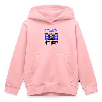 Ghetto blaster old school - Sweat Premium à capuche enfant bio - rose - Devant - AI Model Kid Female (0cm)