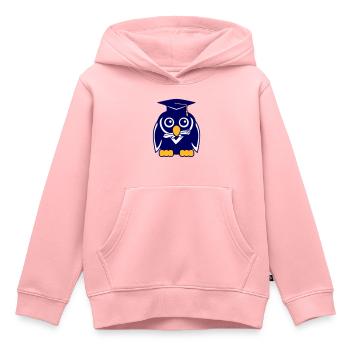 Penguin Graduation Abitur College School Certificate - Sweat Premium à capuche enfant bio - rose - Devant - AI Model Kid Female (0cm)