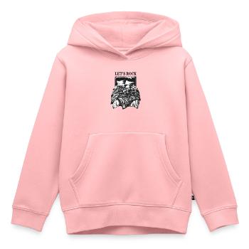 LETS ROCK Bett - Kinder Premium Organic Hoodie - Rosa - Vorne - AI Model Kid Female (0cm)