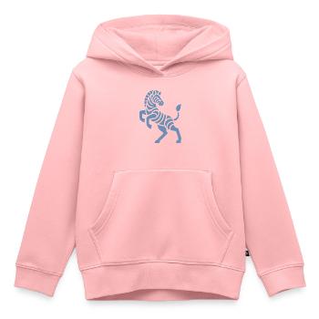 Zebra Silhouette Kunststück Minimal Design - Kinder Premium Organic Hoodie - Rosa - Vorne - AI Model Kid Female (0cm)