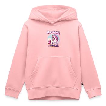 Schulkind 2025 Einhorn Einschulung Schule Schüler - Kinder Premium Organic Hoodie - Rosa - Vorne - AI Model Kid Female (0cm)