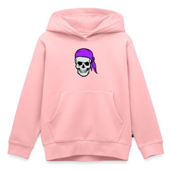 skull pirate - Kids Premium Organic Hoodie - rose - Front - AI Model Kid Female (0cm)