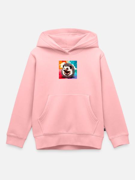 Igel - Kinder Premium Organic Hoodie - Rosa