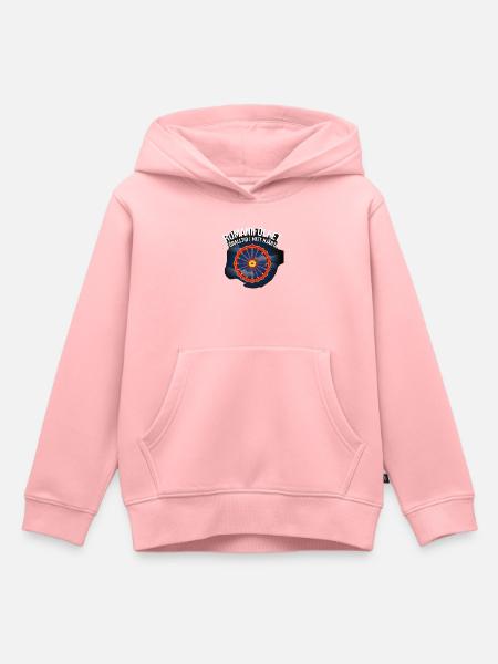 Herzkarussell gegen den Nachtblauen Himmel - Kinder Premium Organic Hoodie - Rosa