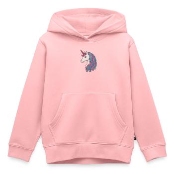 Délice pastel de crinière de licorne - Sweat Premium à capuche enfant bio - rose - Devant - AI Model Kid Female (0cm)