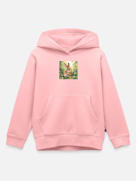 Niedlicher Hase - Kinder Premium Organic Hoodie - Rosa
