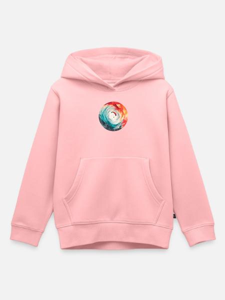 Geometrischer Wirbel Paragliding - Kinder Premium Organic Hoodie - Rosa