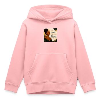 Ma peau mélanisée, ma priorité - Sweat Premium à capuche enfant bio - rose - Devant - AI Model Kid Female (0cm)