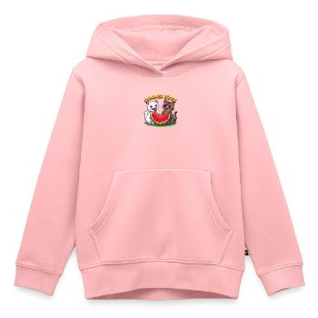 Sommer Katzen mit Wassermelone - Kinder Premium Organic Hoodie - Rosa - Vorne - AI Model Kid Female (0cm)