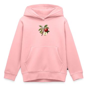 Apfelbaum (Malus domestica) – Botanische Illustration - Kinder Premium Organic Hoodie - Rosa - Vorne - AI Model Kid Female (0cm)