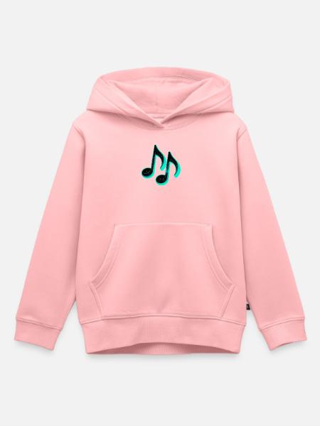 futuristische musiknoten - Kinder Premium Organic Hoodie - Rosa