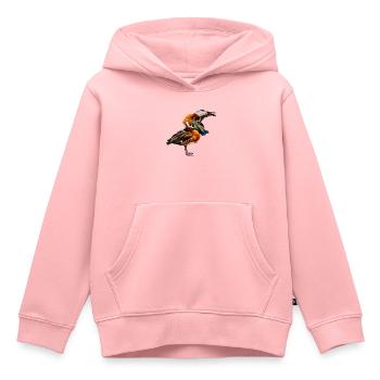 Wittwen Pfeifgänse Duett im Farbspiel - Kinder Premium Organic Hoodie - Rosa - Vorne - AI Model Kid Female (0cm)