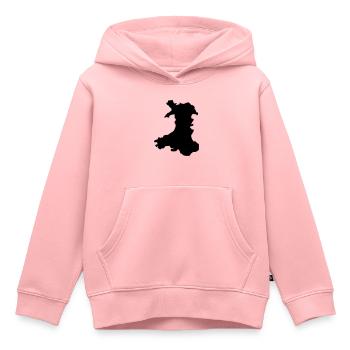 Pays de Galles - Sweat Premium à capuche enfant bio - rose - Devant - AI Model Kid Female (0cm)