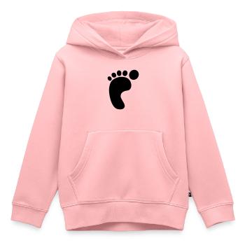 Left Foot Print - Kinder Premium Organic Hoodie - Rosa - Vorne - AI Model Kid Female (0cm)