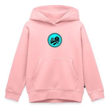 Cercle de récolte à la ferme - Sweat Premium à capuche enfant bio - rose - Devant - AI Model Kid Female (0cm)