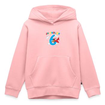 6. Geburtstag Katze Flugzeug Fliegen Geschenk - Kinder Premium Organic Hoodie - Rosa - Vorne - AI Model Kid Female (0cm)