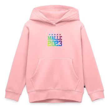 Malle 2023 - Sweat Premium à capuche enfant bio - rose - Devant - AI Model Kid Female (0cm)