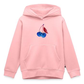 kirsche,cherrie,graffiti,blau,malerei,pop-art - Kinder Premium Organic Hoodie - Rosa - Vorne - AI Model Kid Female (0cm)