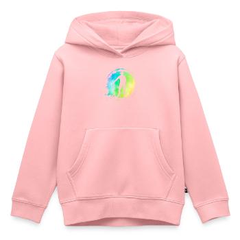 Krocket Retro - Kinder Premium Organic Hoodie - Rosa - Vorne - AI Model Kid Female (0cm)