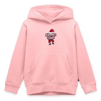 Dummer Claus Weihnachtsmann Kostüm Familien Outfit - Kinder Premium Organic Hoodie - Rosa - Vorne - AI Model Kid Female (0cm)