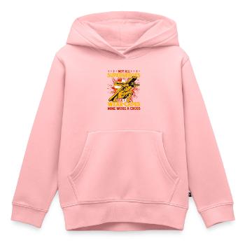 Not all Superheroes wear capes mine wore a Cross - Kinder Premium Organic Hoodie - Rosa - Vorne - AI Model Kid Female (0cm)