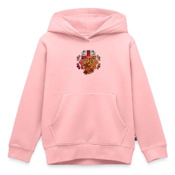 Christentum Kreuz - Kinder Premium Organic Hoodie - Rosa - Vorne - AI Model Kid Female (0cm)