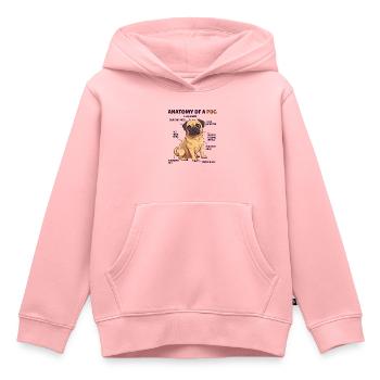 Dog Explanation Anatomy of a Pug - Kids Premium Organic Hoodie - rose - Front - AI Model Kid Female (0cm)