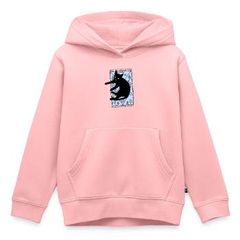 Katze auf dem Teppich - Kinder Premium Organic Hoodie - Rosa - Vorne - AI Model Kid Female (0cm)