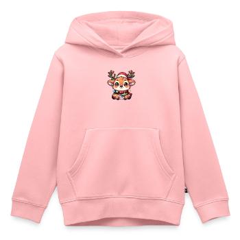 Weihnachtsmütze Weihnachten Lichterkette Reindeer - Kinder Premium Organic Hoodie - Rosa - Vorne - AI Model Kid Female (0cm)