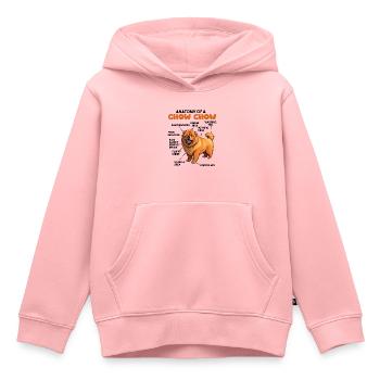 Hunde Erklärung Anatomy eines Chow Chow - Kinder Premium Organic Hoodie - Rosa - Vorne - AI Model Kid Female (0cm)
