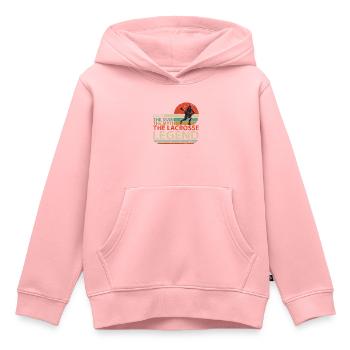 Lacrosse Father Game Sport Papa Racket Player - Kids Premium Organic Hoodie - rose - Front - AI Model Kid Female (0cm)