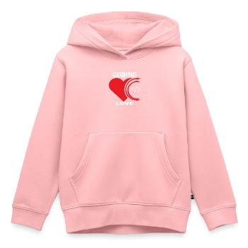 Cadeau de programmeur développeur de logiciels - Sweat Premium à capuche enfant bio - rose - Devant - AI Model Kid Female (0cm)