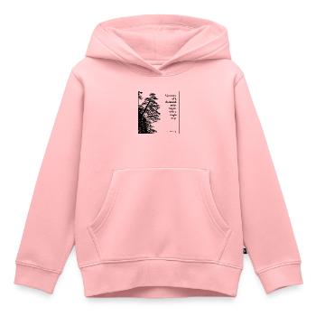 un voyage de mille miles - Laozi - Sweat Premium à capuche enfant bio - rose - Devant - AI Model Kid Female (0cm)