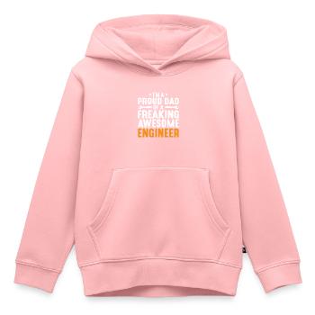 Ingénieur Cerveau Génie mécanique Génie électrique Fils - Sweat Premium à capuche enfant bio - rose - Devant - AI Model Kid Female (0cm)