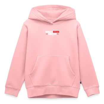 Don de sang Dons de sang Donneurs de sang - Sweat Premium à capuche enfant bio - rose - Devant - AI Model Kid Female (0cm)