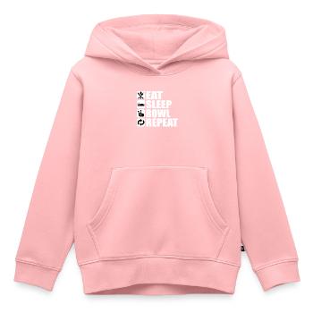 Bowling Cone Spareball Pins Ball Strike - Sweat Premium à capuche enfant bio - rose - Devant - AI Model Kid Female (0cm)